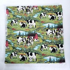 Patty Reed Designs Cows Pasture Barn Farm Scene Cotton Fabric 2.25 Yards 2006